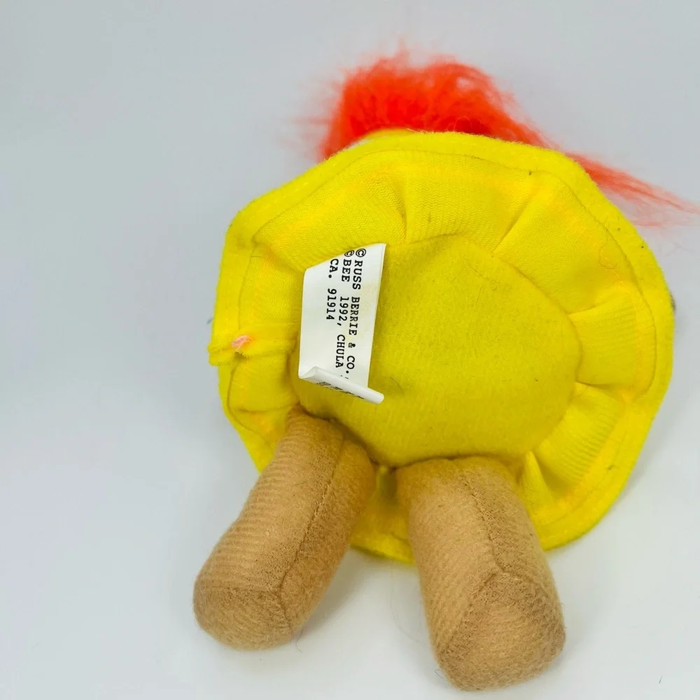 Russ Berrie Troll Doll Plush Tennis Player Girl Pouch